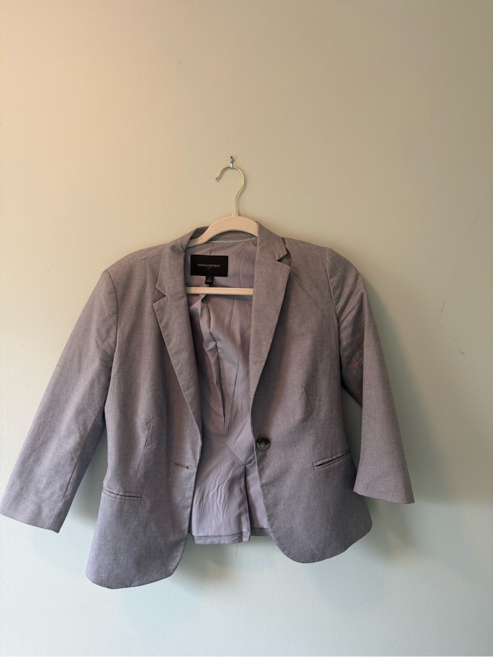 Banana Republic Light Gray Women's Tailored Blazer